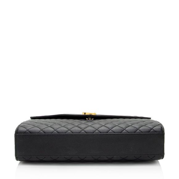 Saint Laurent Mixed Matelasse Grain de Poudre Monogram Large Envelope Bag - Picture 4 of 15